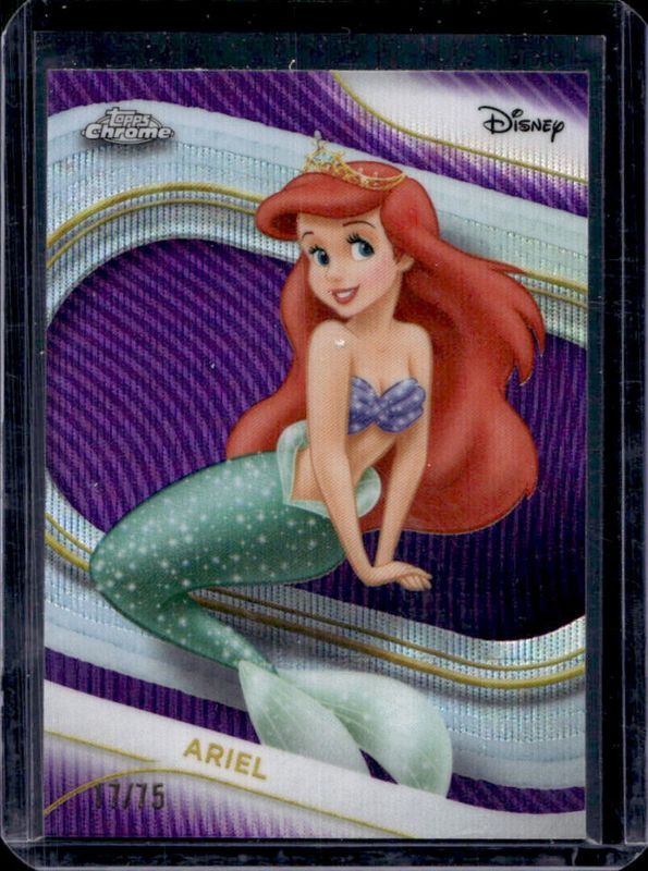 その他 Topps Chrome Disney100 ARIEL purple 299 Ariel 2025 Topps Chrome Disney #58 Purple Wave Refractor /75 Price
