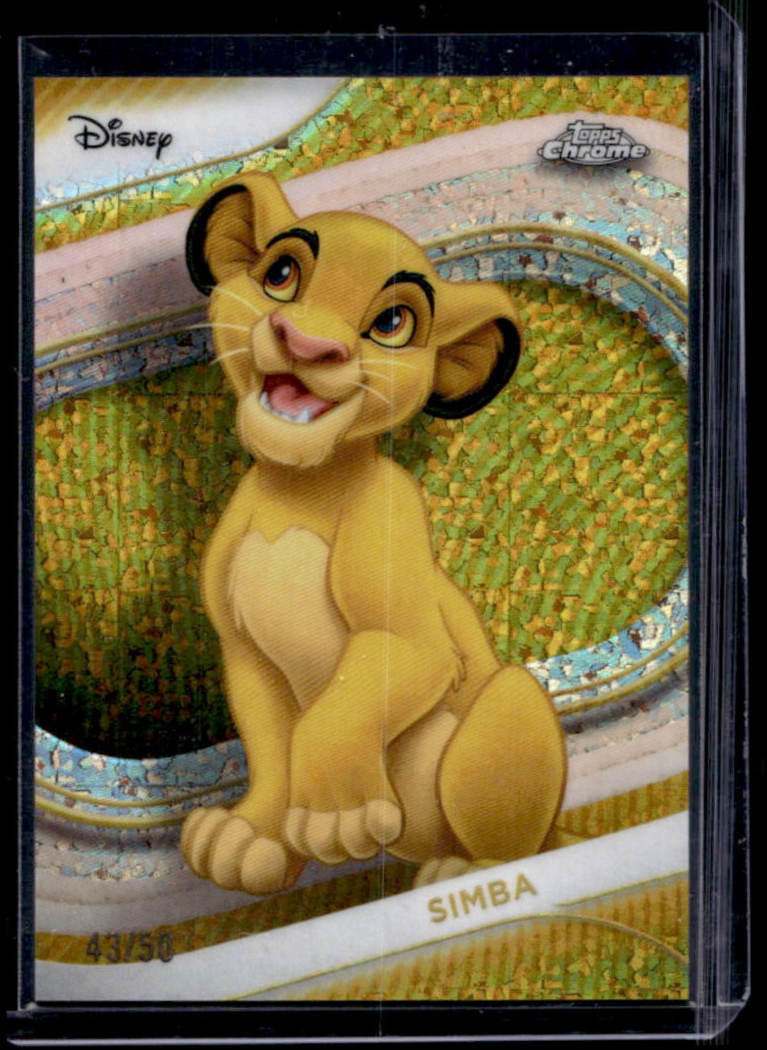 Simba 2025 Topps Chrome Disney #100 Gold Mini Diamonds Refractor /50 ...