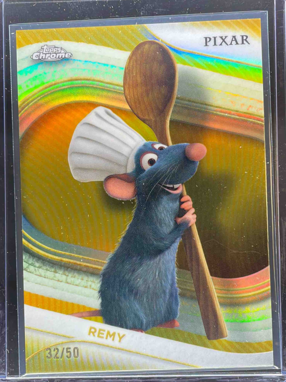Remy 2025 Topps Chrome Disney #117 Gold Refractor /50 Price Guide