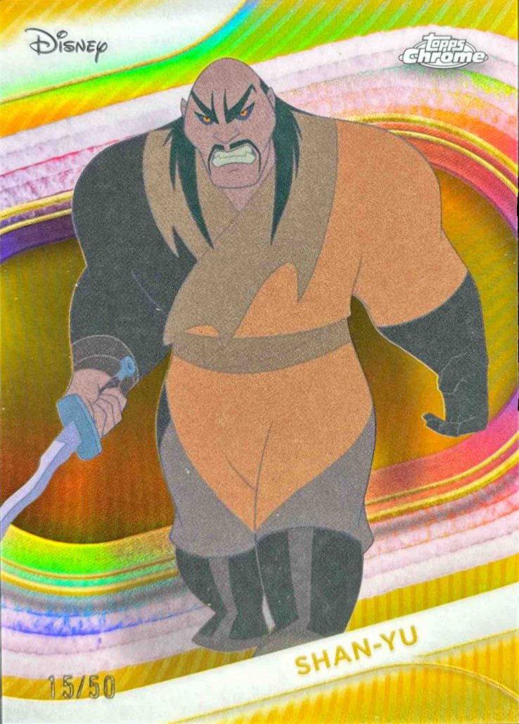 その他 topps Disney Chrome ShanYu Superfractor Shan-Yu 2025 Topps Chrome Disney #42 Gold Refractor /50 Price