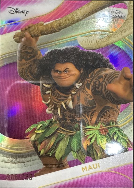 Maui 2025 Topps Chrome Disney #15 Pink Refractor /250 RAW