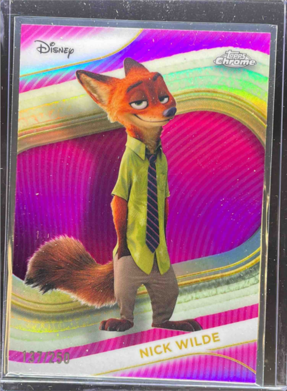 Nick Wilde 2025 Topps Chrome Disney #167 Pink Refractor /250 Price