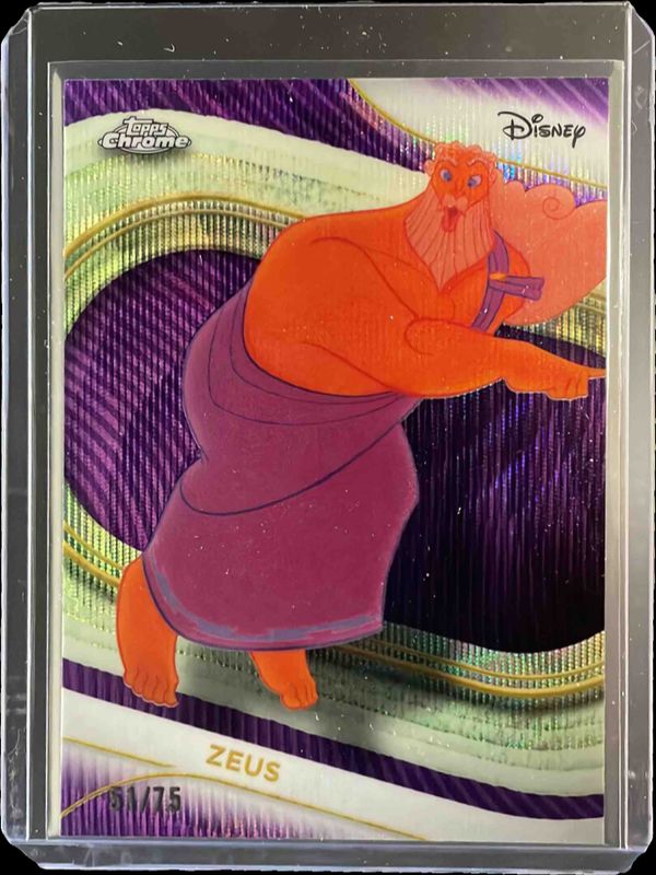 Zeus 2025 Topps Chrome Disney #49 Purple Wave Refractor /75 Price