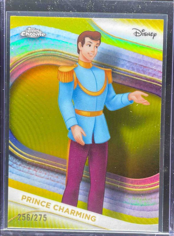 Prince Charming 2025 Topps Chrome Disney #76 Yellow Refractor /275 RAW
