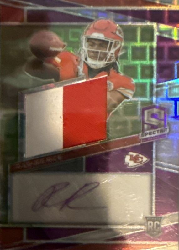 Rashee Rice 2023 Spectra #230 Rookie Patch Auto - Neon Pink /25 Price ...