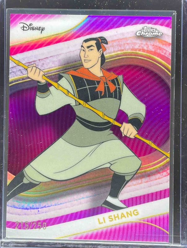 Li Shang 2025 Topps Chrome Disney #41 Pink Refractor /250 RAW