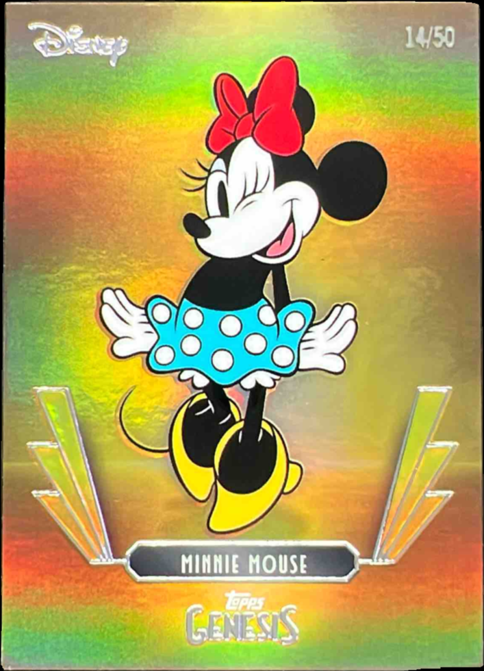 Minnie Mouse 2025 Topps Disney Genesis #22 Gold Foil /50 Price