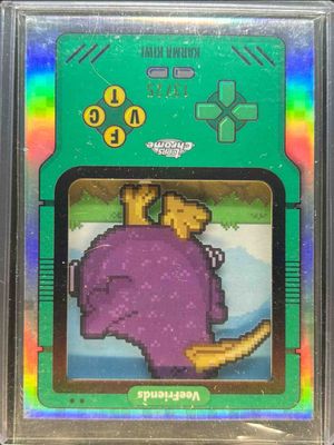 2025 Topps Chrome VeeFriends #GO-4 Game On! - Green Refractor /25