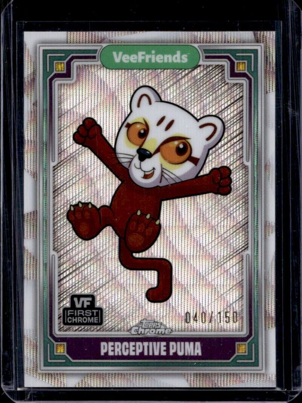 Perceptive Puma 2025 Topps Chrome VeeFriends #82 Wave Refractor /150 RAW