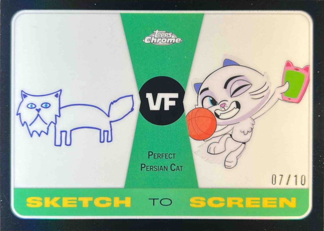 2025 Topps Chrome VeeFriends #SK-5 Sketch to Screen - Black Refractor /10