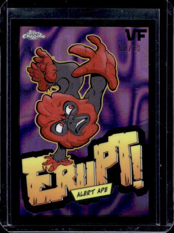 2025 Topps Chrome VeeFriends #E-3 Erupt! - Black Lava Refractor /10