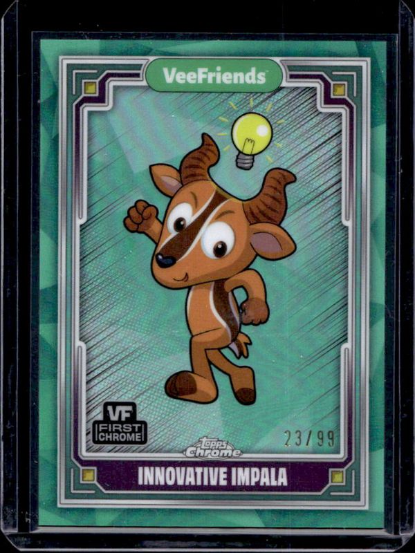 2025 Topps Chrome VeeFriends #35 VeeFriends Green Refractor /99