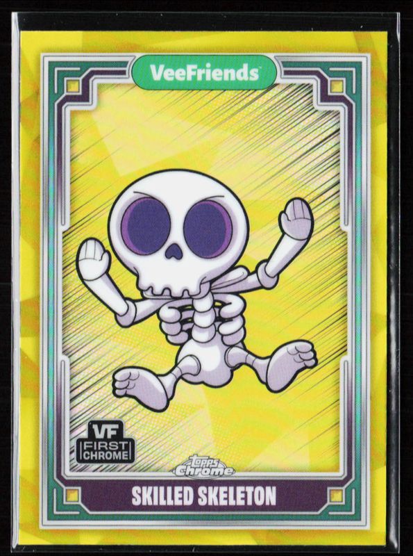 Skilled Skeleton 2025 Topps Chrome VeeFriends #29 Yellow Refractor RAW