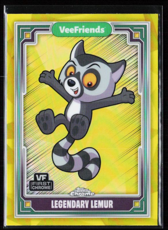 Legendary Lemur 2025 Topps Chrome VeeFriends #52 Yellow Refractor RAW