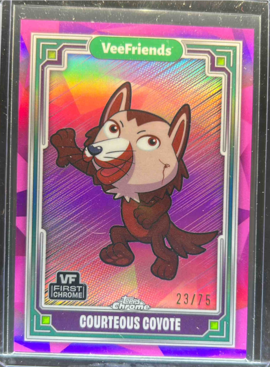 Courteous Coyote 2025 Topps Chrome VeeFriends #68 Pink Refractor /75 ...