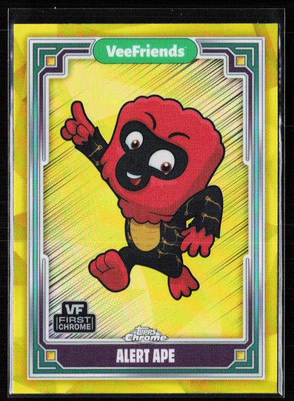 Alert Ape 2025 Topps Chrome VeeFriends #28 Yellow Refractor RAW