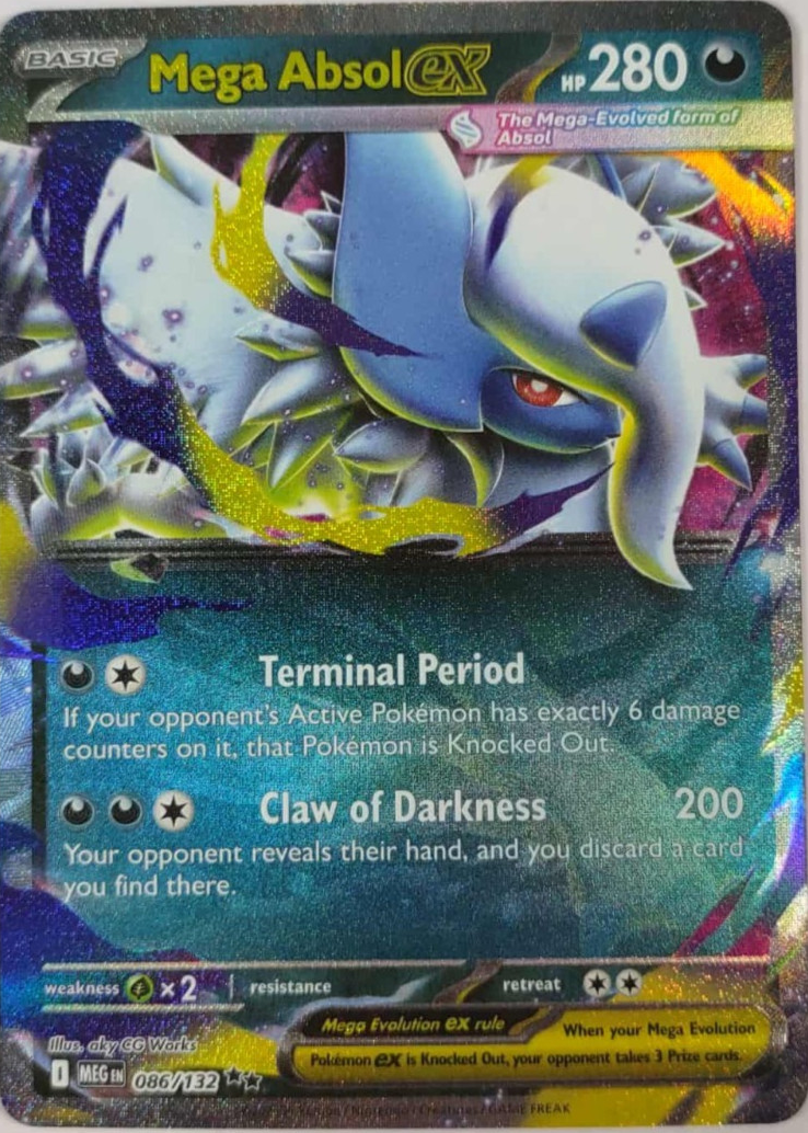 2025 ポケモンカード MEGA ABSOL ex #089 Mega Absol ex 2025 Mega Evolution #086/132 Double Rare Price Guide