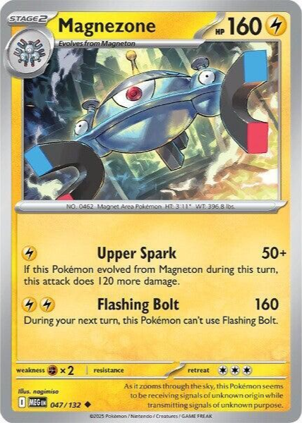 Magnezone 2025 Mega Evolution #047/132 Base Price Guide - Sports
