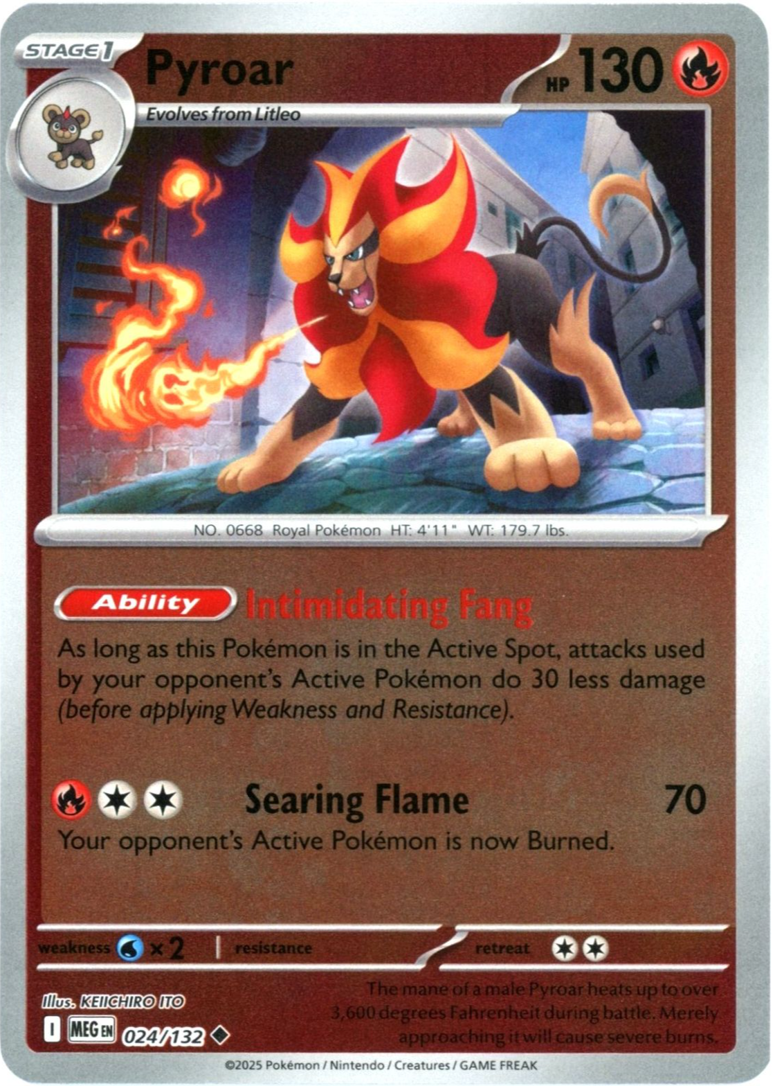 Pyroar 2025 Mega Evolution #024/132 Reverse Holo Price Guide - Sports ...