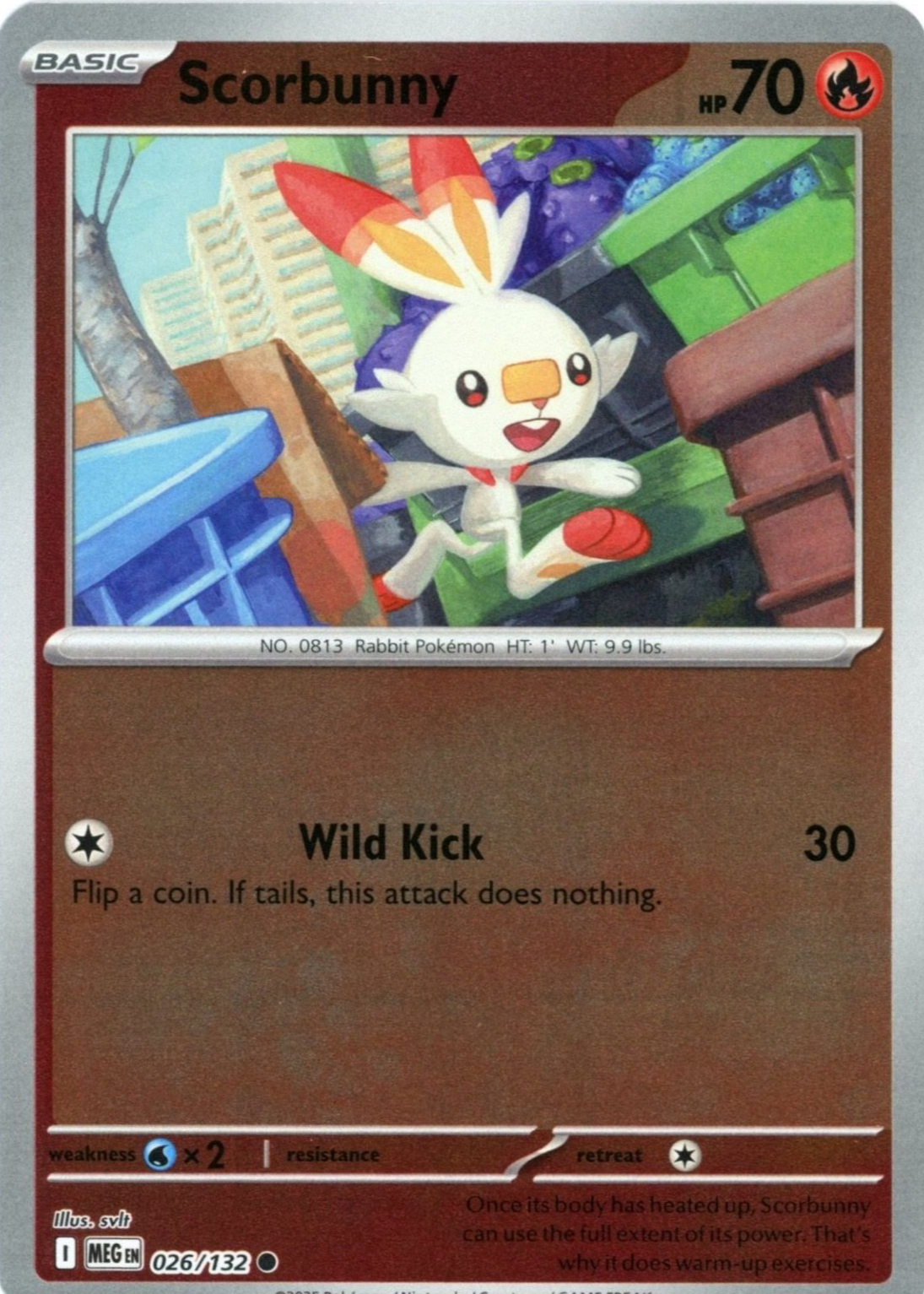 Scorbunny 2025 Mega Evolution #026/132 Reverse Holo Price Guide