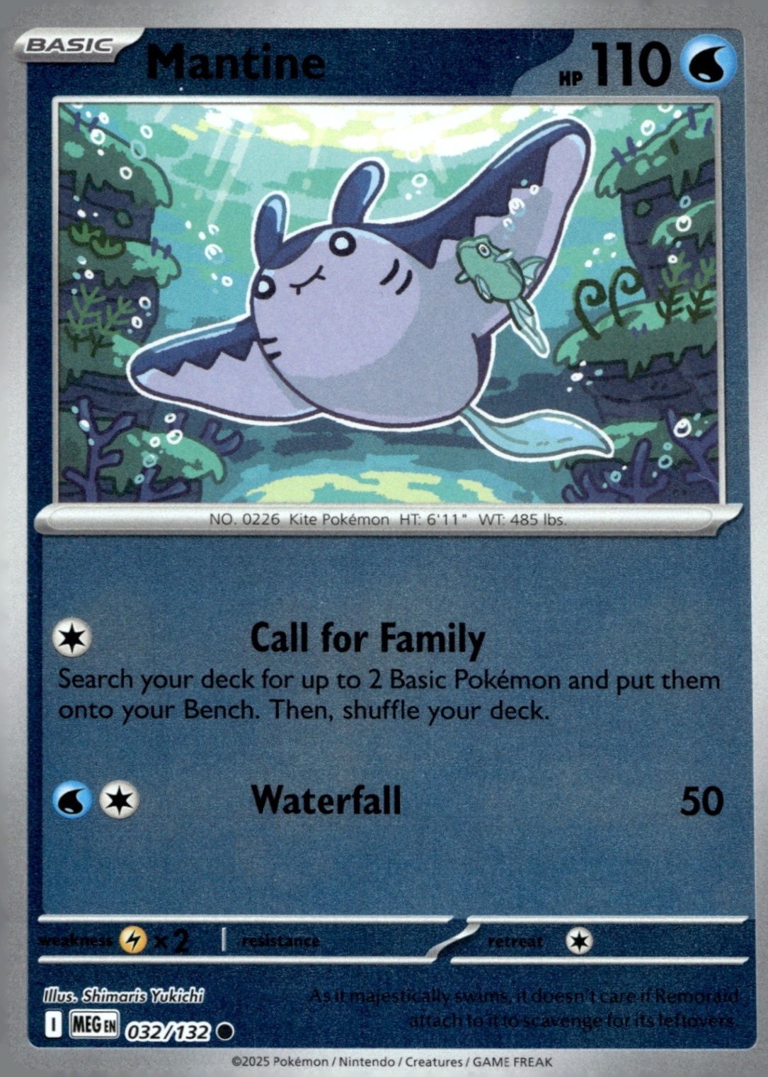 Mantine 2025 Mega Evolution #032/132 Base Price Guide - Sports Card Investor