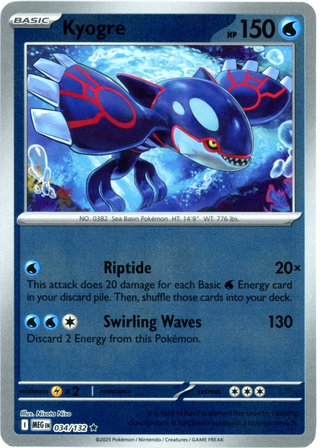 kyogre-2025-mega-evolution-034-132-reverse-holo-price-guide-sports