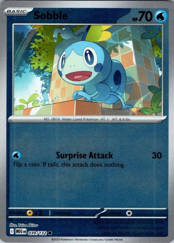 sobble pokemon card Jumbo - SWSH003 the Defending Pokemons attacks do 20 less damage (before applying Weakness and Resistance) Sobble SV025/SV122 Shining Fates Shiny