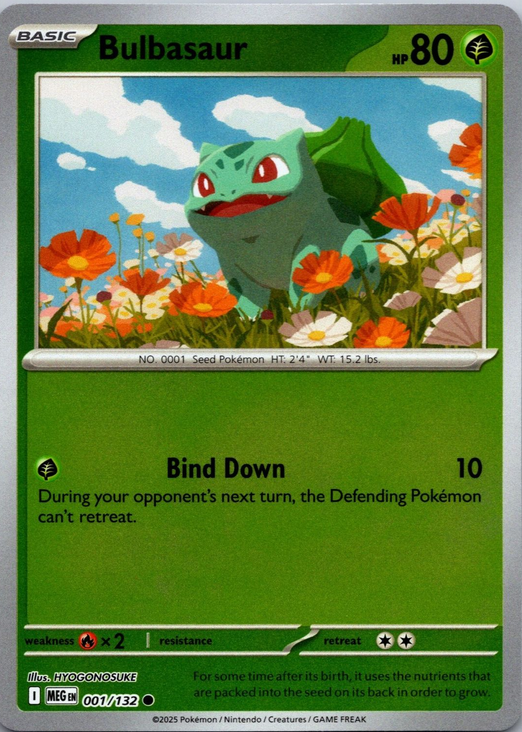 Bulbasaur 2025 Mega Evolution #001/132 Reverse Holo Price Guide