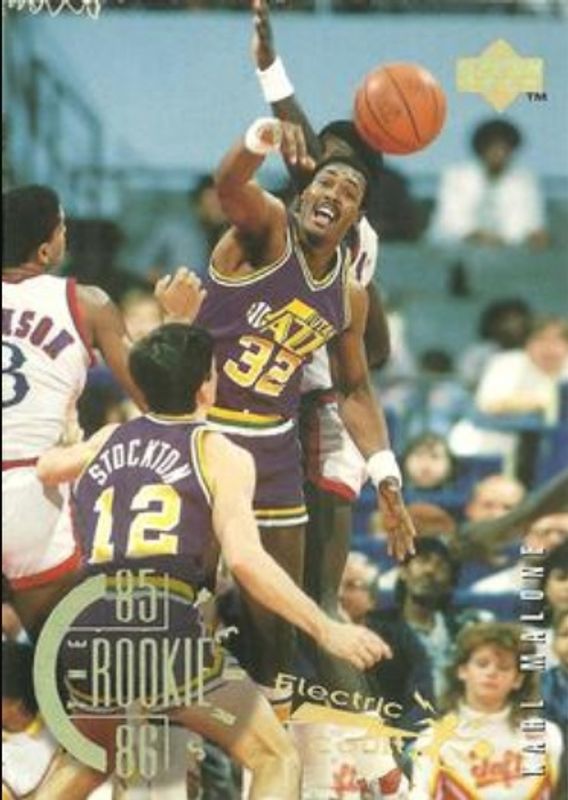 Karl Malone 1995 Upper Deck #142 Electric Court Gold RAW