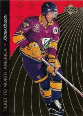 1995 Upper Deck Swedish Elite #NA9 Ticket to North America
