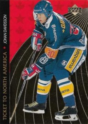 1995 Upper Deck Swedish Elite #NA10 Ticket to North America