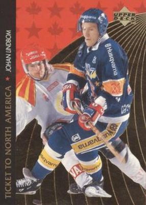 1995 Upper Deck Swedish Elite #NA12 Ticket to North America