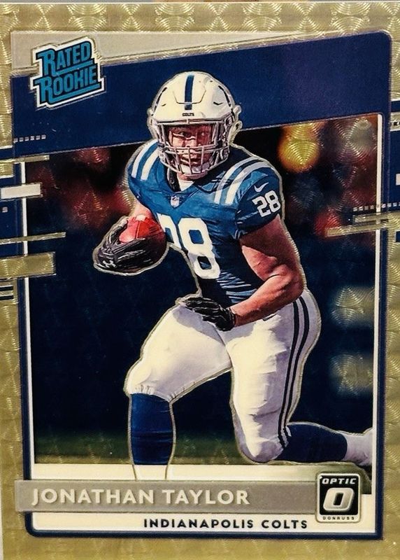 Jonathan Taylor 2020 Optic #167 Gold Vinyl /1 Rookie RAW