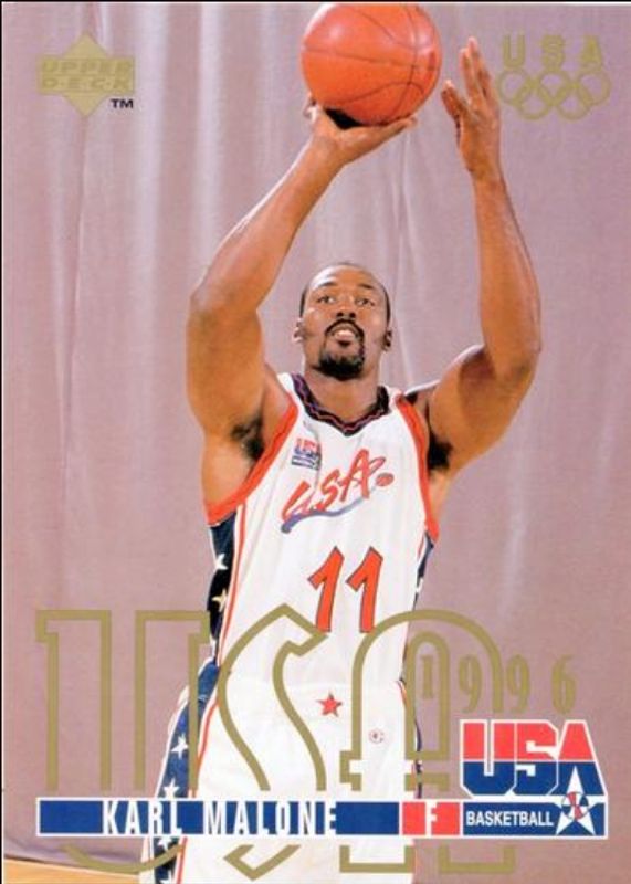 Karl Malone 1995 Upper Deck #318 USA Basketball 5x7 RAW