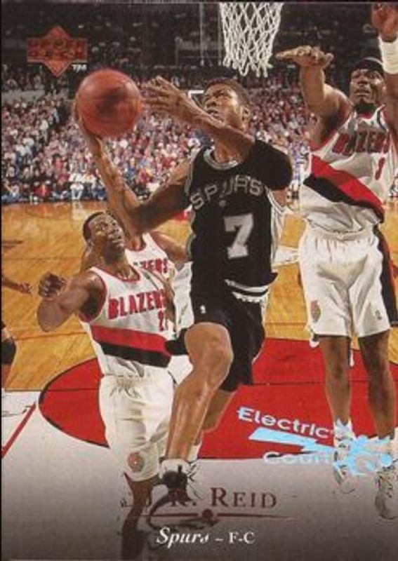 Chris Jackson / Chris Mullin / JR Reid / Karl Malone / Sam Perkins / Sean Elliott / Tim Hardaway / Wayman Tisdale 1995 Upper Deck #25 Electric Court RAW