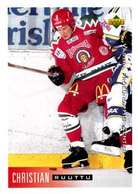 Christian Ruuttu 1995 Upper Deck Swedish Elite #210 Base RAW