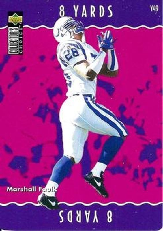 Marshall Faulk 1996 Upper Deck Collector's Choice Update #Y49 You Make The Play RAW