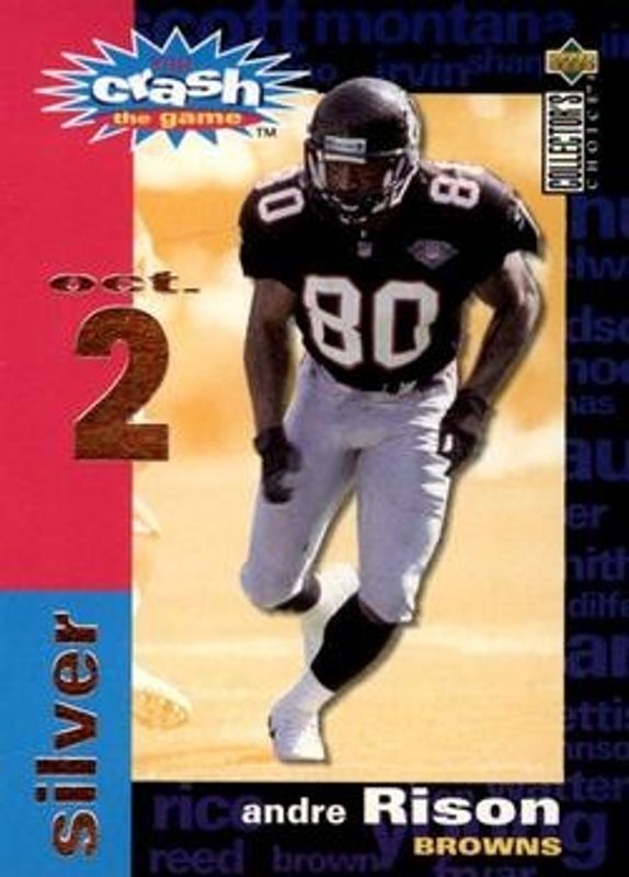 Andre Rison 1995 Upper Deck Collector's Choice #C25b You Crash the Game Silver RAW