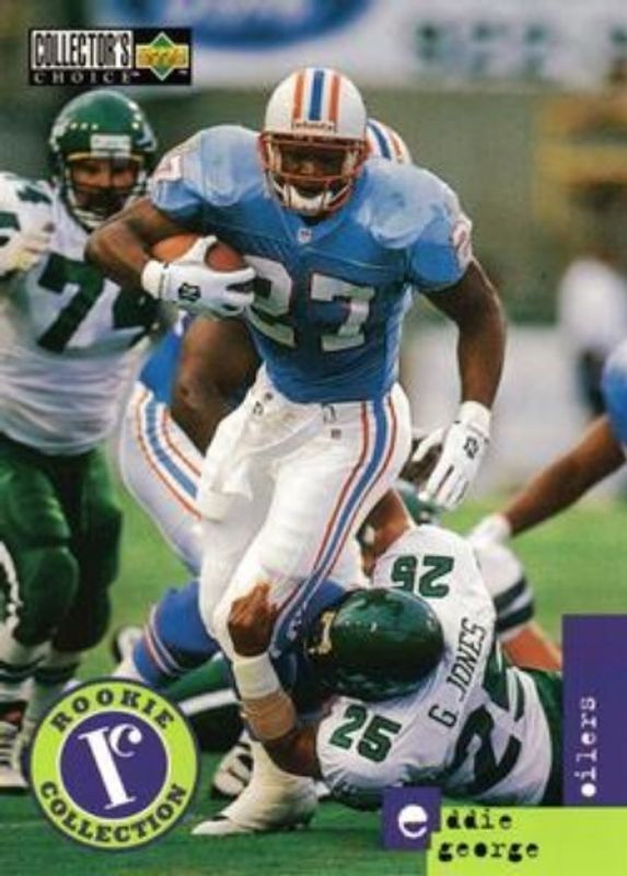 Eddie George 1996 Upper Deck Collector's Choice Update #U12 Jumbos 5x7 Rookie RAW