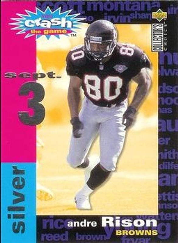 Andre Rison 1995 Upper Deck Collector's Choice #C25a You Crash the Game Silver RAW