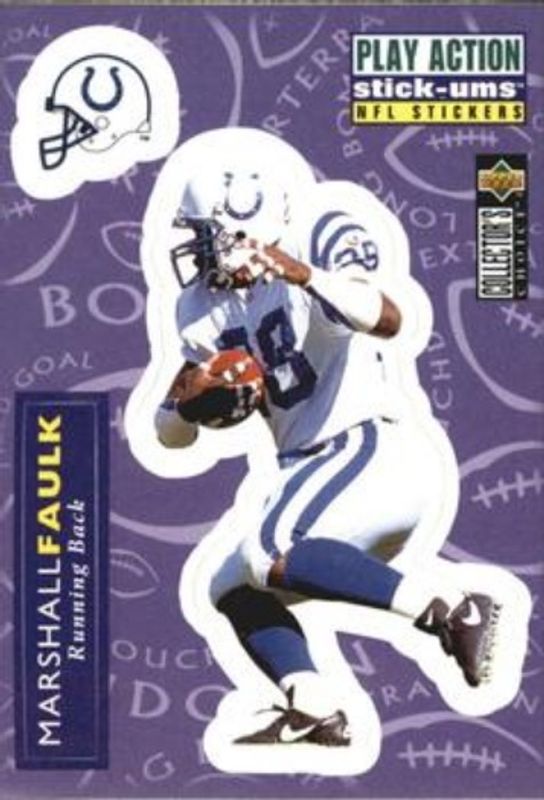 Marshall Faulk 1996 Upper Deck Collector's Choice Update #S26 Play Action Stick Ums RAW