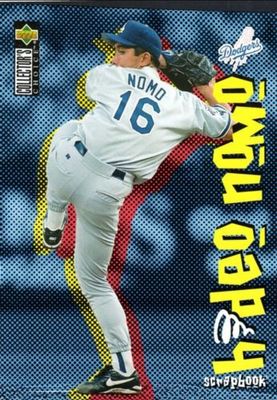 1996 Upper Deck Collector's Choice #3 Hideo Nomo Scrapbook 5x7