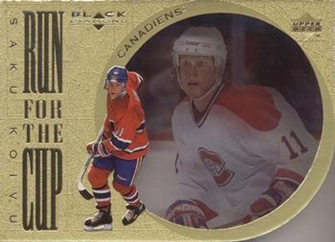 Saku Koivu 1996 UD Black Diamond #RC2 Run for the Cup /100 RAW