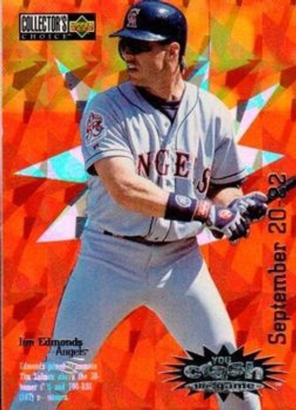 Jim Edmonds 1996 Upper Deck Collector's Choice #CG7c You Crash the Game RAW