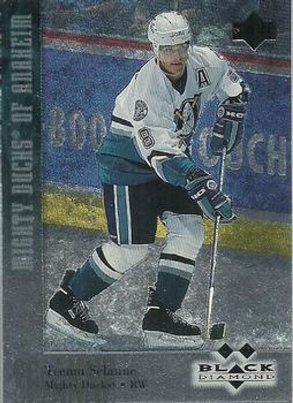 Teemu Selanne 1996 UD Black Diamond #146 Base RAW