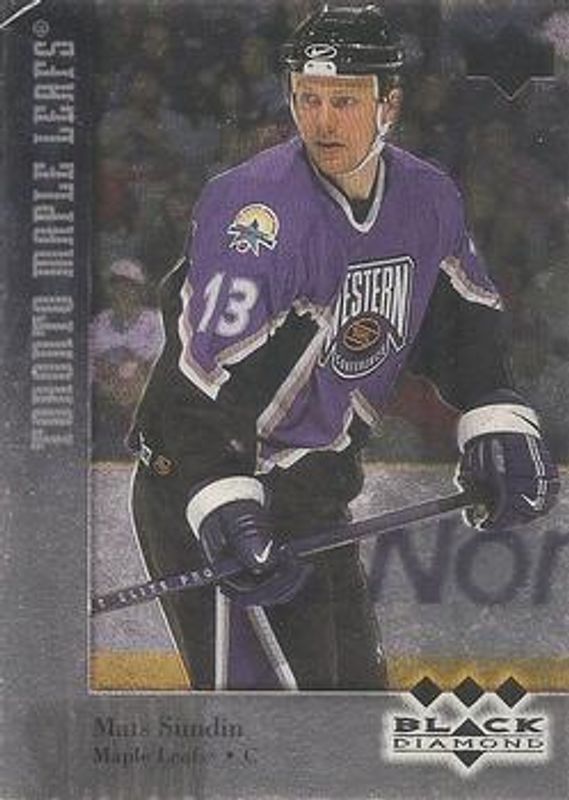 Mats Sundin 1996 UD Black Diamond #163 Base RAW