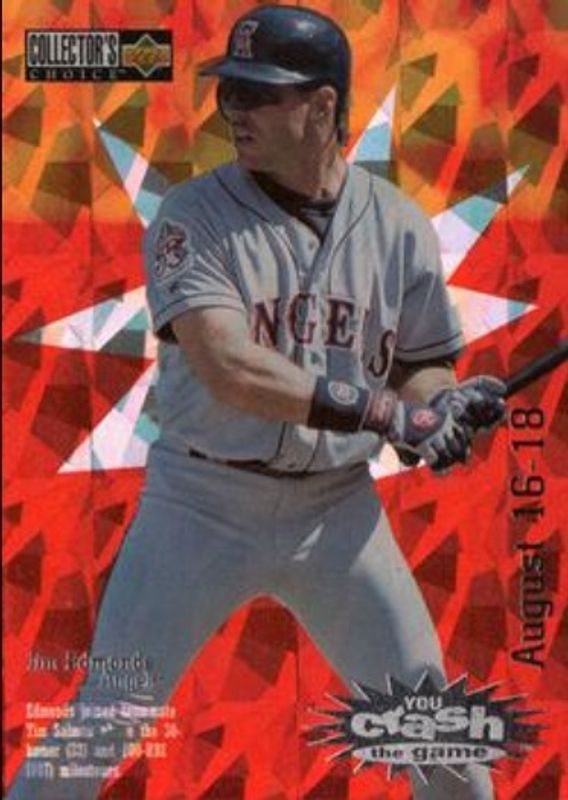 Jim Edmonds 1996 Upper Deck Collector's Choice #CG7b You Crash the Game RAW