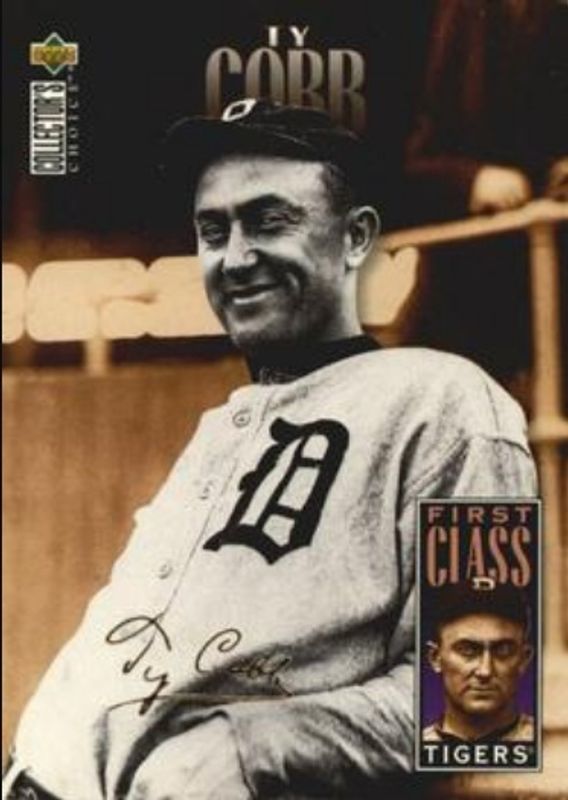 Ty Cobb 1996 Upper Deck Collector's Choice #501 Gold Signatures RAW