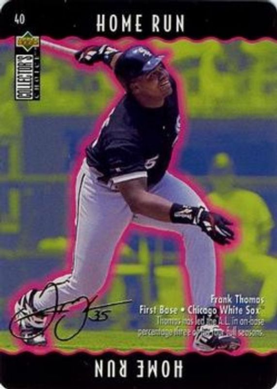 Frank Thomas 1996 Upper Deck Collector's Choice #40a You Make the Play Gold Signatures RAW