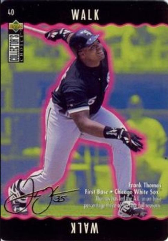 Frank Thomas 1996 Upper Deck Collector's Choice #40b You Make the Play Gold Signatures RAW